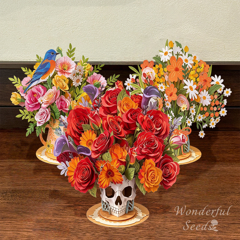 ✨🌱Early Holiday Sale 49% OFF🌱2027 Eco-Friendly Plantable “Everlasting” Seed 3D Pop-Up Bouquet Greeting Card