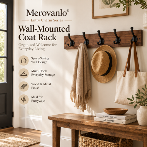 Merovanlo® Entry Charm Wall-Mounted Coat Rack