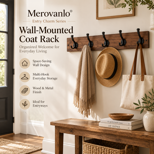 Merovanlo® Entry Charm Wall-Mounted Coat Rack