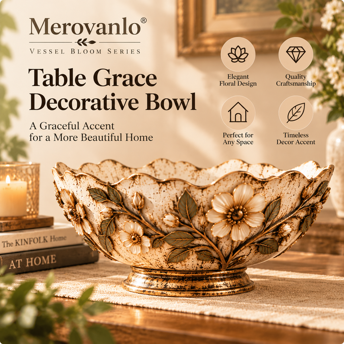 Merovanlo® Table Grace Decorative Bowl