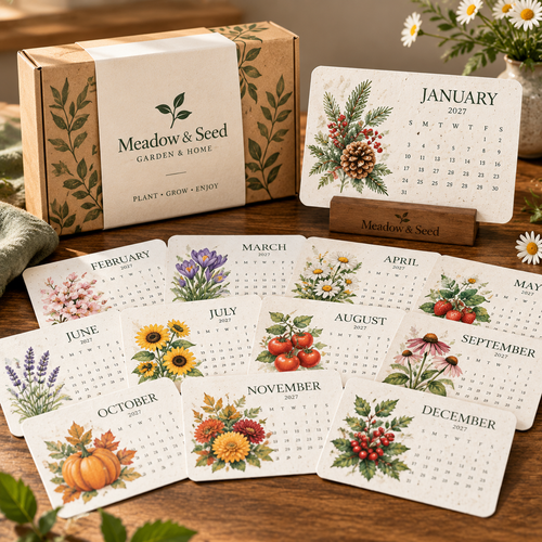 ✨🌱Early Holiday Sale 80% OFF🌱Eco-Friendly Plantable “Timeless” Seed Calendar 2027✨🌱